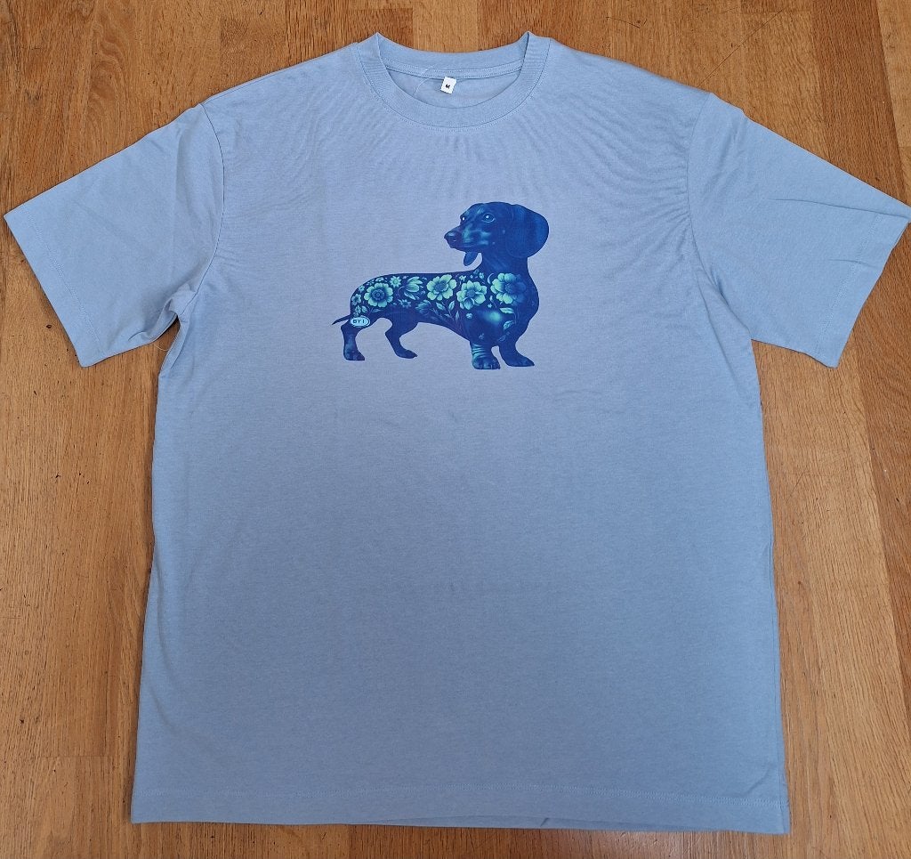 dames t-shirt licht blauw katoen tekkel nieuw, ruimvallend, Maat 38/40 (M), Blauw, Nieuw, Ophalen of Verzenden