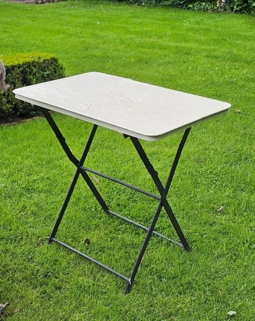 Antieke ijzeren tuintafel inklapbaar / tuintafeltje / tafel, Ophalen