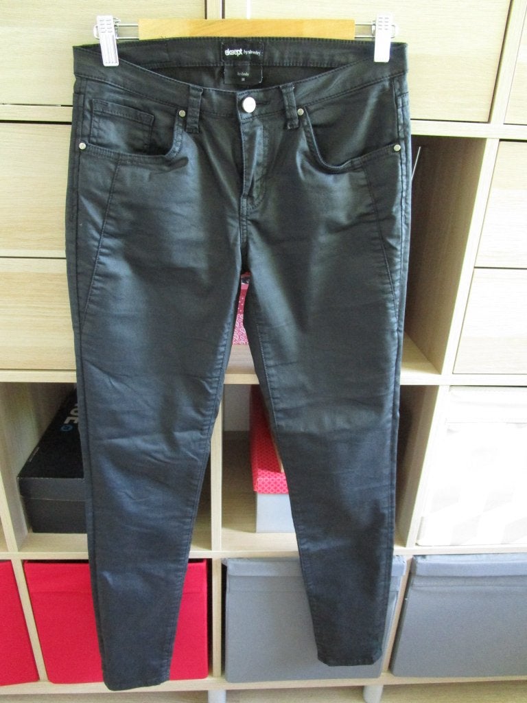 Eksept maat 38 - zwarte broek met coat laag, Maat 38/40 (M), Zwart, Ophalen of Verzenden, Zo goed als nieuw