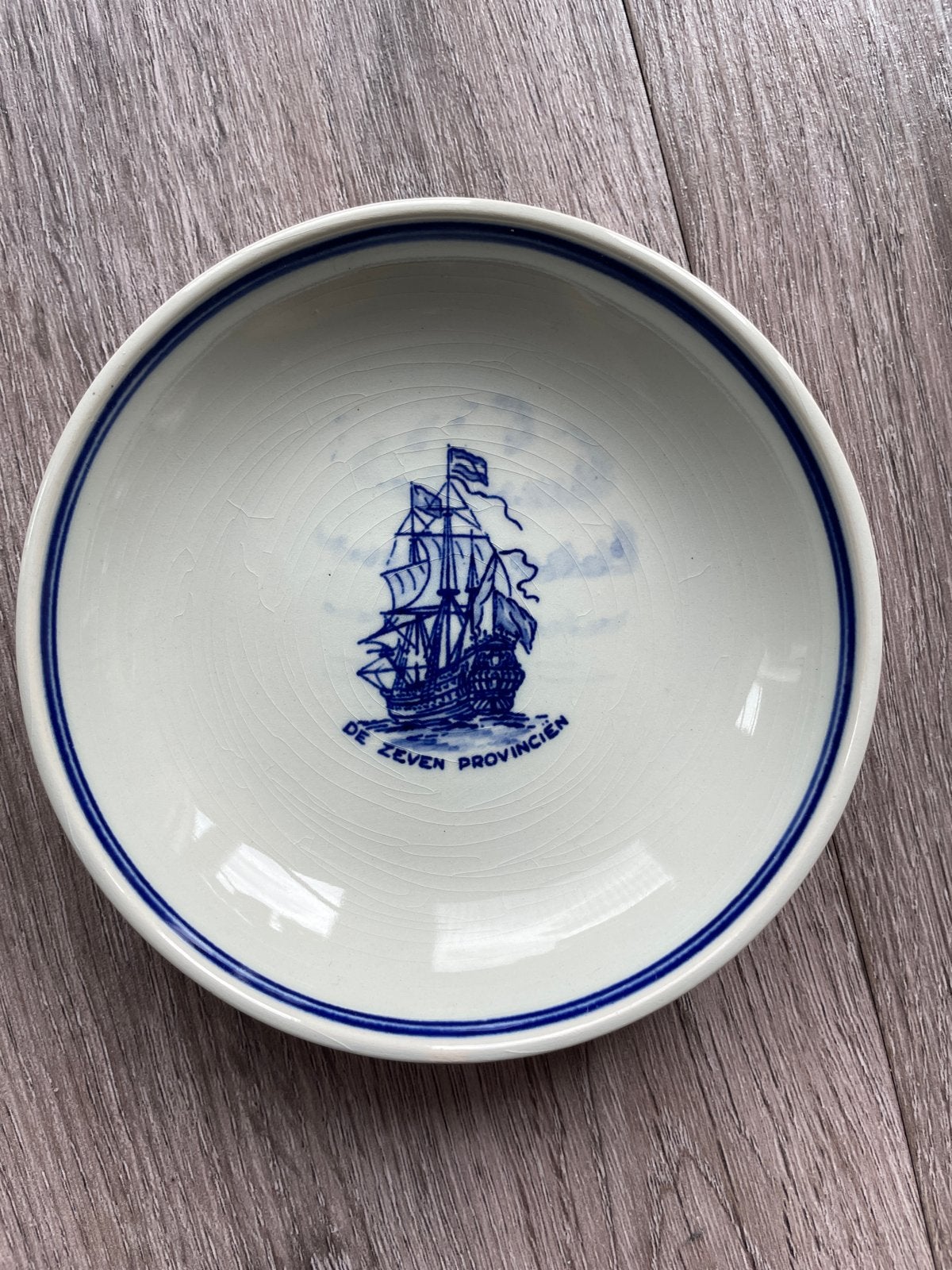 Delfts Blauw schaaltje 'De Zeven Provinciën', Ophalen of Verzenden