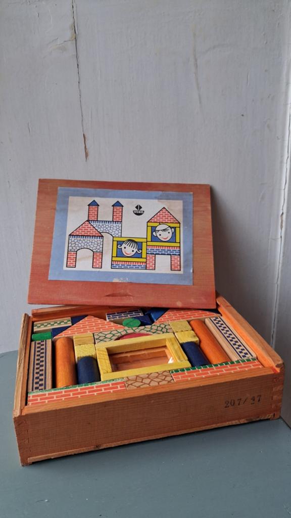 Vintage Jaren 60 blokkenset, Kinderen en Baby's, Ophalen of Verzenden, Gebruikt