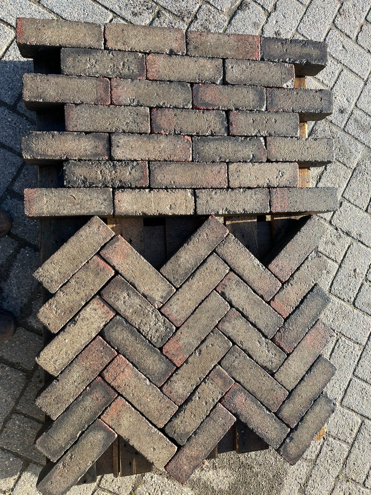 Gebruikte dikformaat klinkers, getrommeld, 336 m2, Gebruikt, Klinkers, Ophalen of Verzenden, 10 m² of meer
