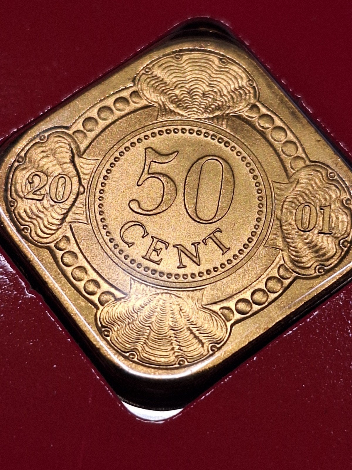 Nederlandse Antillen 50 cent 2001bu, Ophalen of Verzenden, Koningin Beatrix