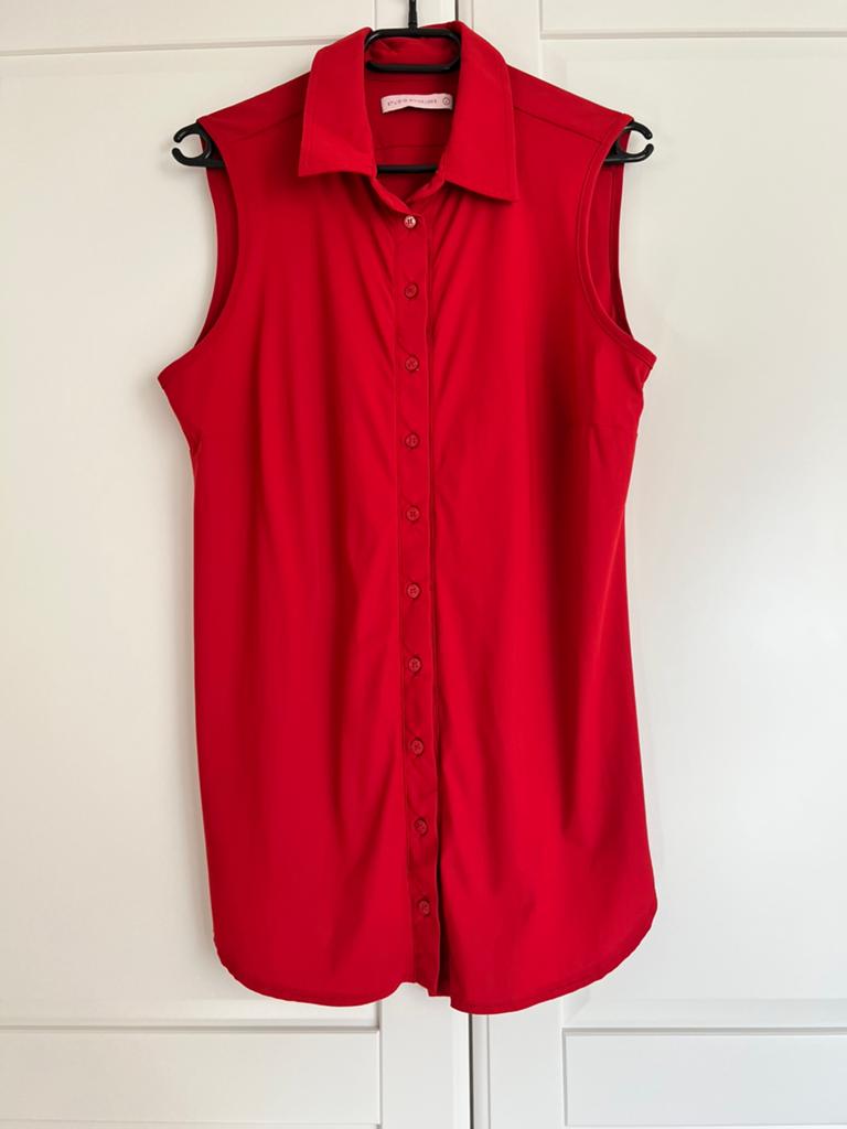 Studio anneloes poppy blouse L rood travelstof, Kleding | Dames, Blouses en Tunieken, Maat 42/44 (L), Ophalen of Verzenden, Zo goed als nieuw