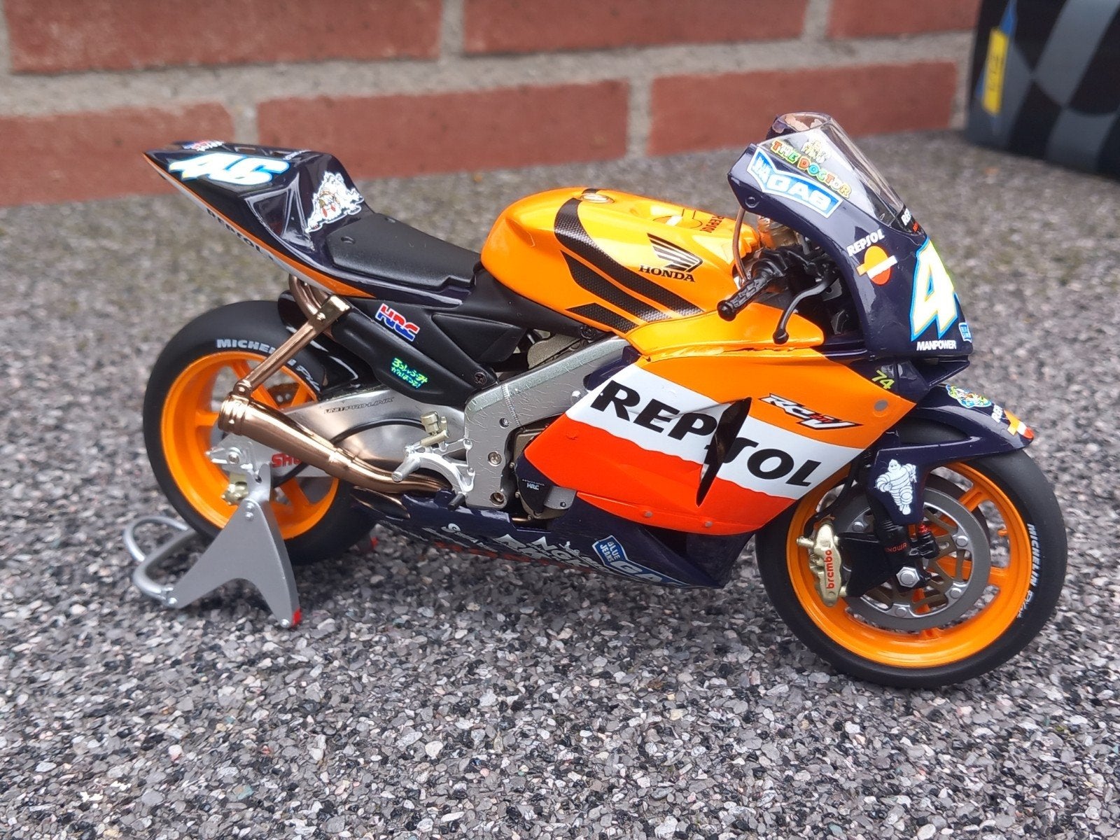 Honda RC211V MotoGP #46 Valentino Rossi 2003 1/12, Ophalen of Verzenden, Nieuw, 1:9 t/m 1:12, Motor