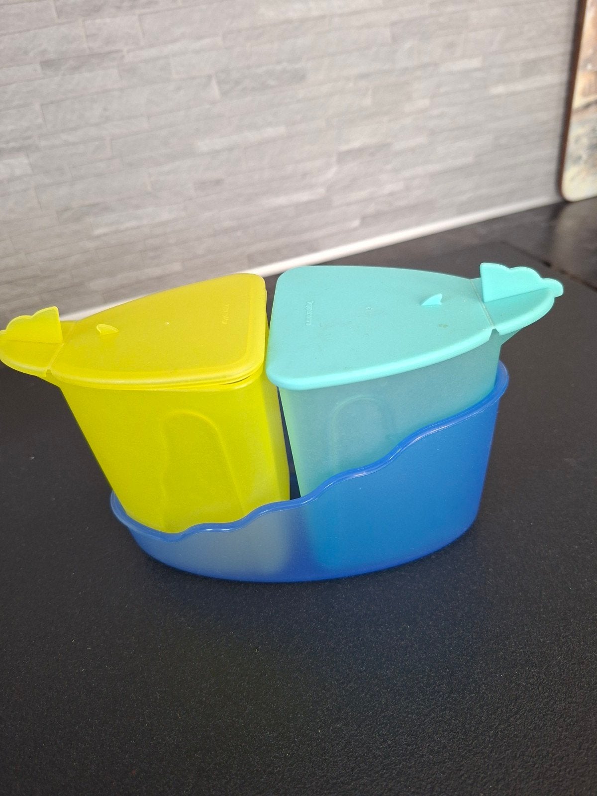 Tupperware roomsetje hagelslag strooiers in houder, Ophalen of Verzenden, Zo goed als nieuw, Overige typen