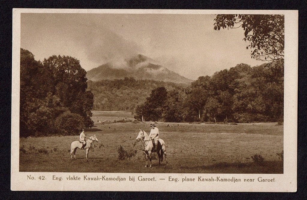 Kawah-Kamodjan bij Garoet, Indonesië - Oude ansichtkaart, Ophalen of Verzenden, 1940 tot 1960, Ongelopen, Buiten Europa