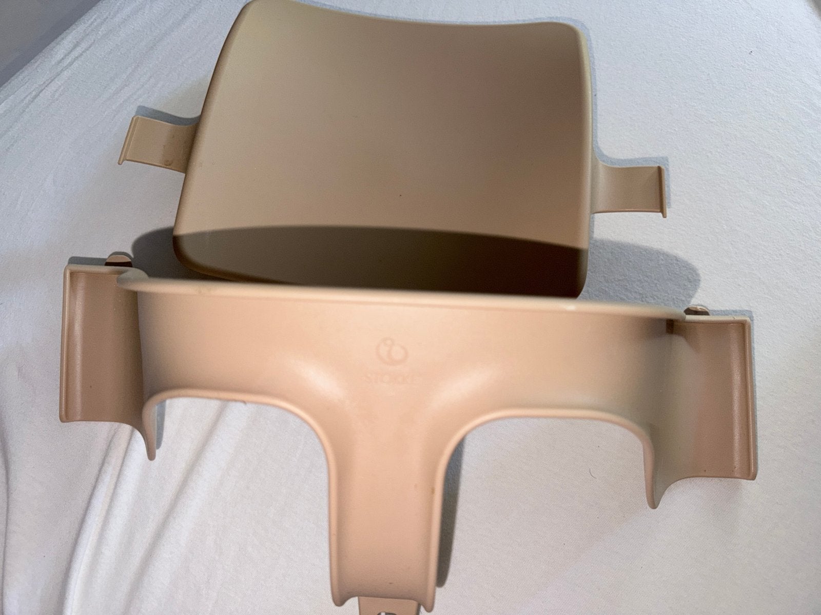 Stokke Tripp Trapp Baby Set (beige), Ophalen, Gebruikt, Meegroeistoel, Aanschuifbaar
