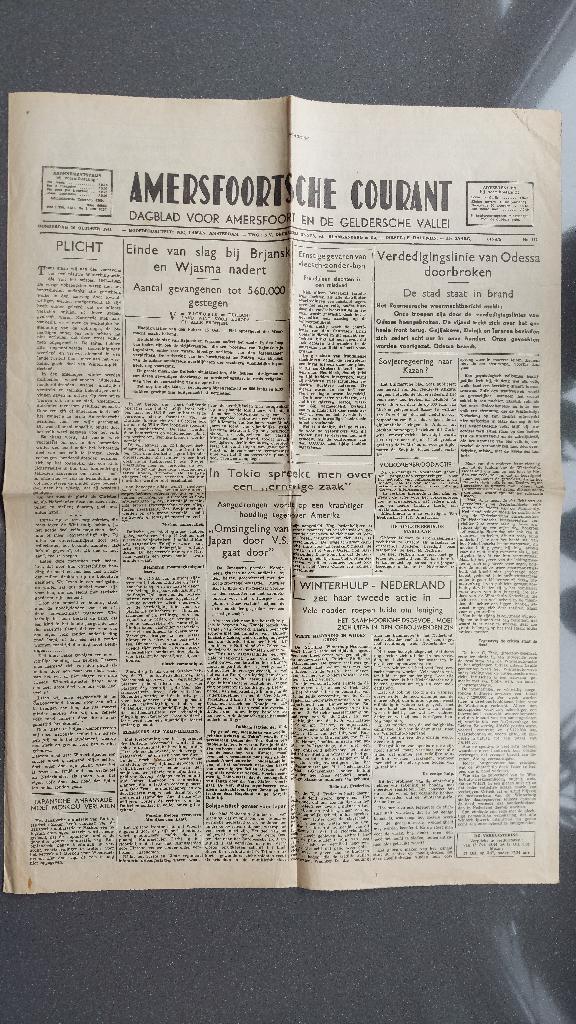Amersfoortse krant met 40 jarig jubileum Nefkens, Ophalen of Verzenden, Gebruikt