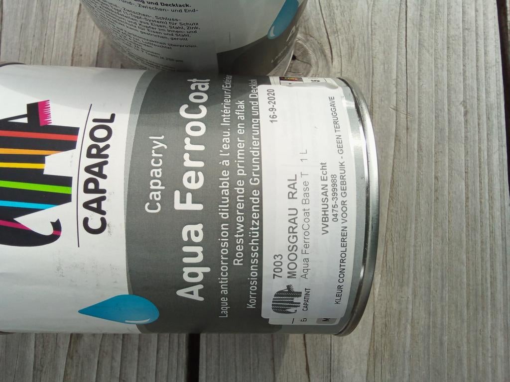 Caparol Aqua FerroCoat Moosgrau RAL 7003 - 2 Liter, Minder dan 5 liter, Ophalen, Nieuw, Lak