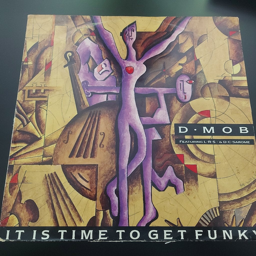 12 inch Maxisingel D-Mob - It Is Time To Get Funky (1989), Cd's en Dvd's, Vinyl | Dance en House, Gebruikt, Ophalen of Verzenden