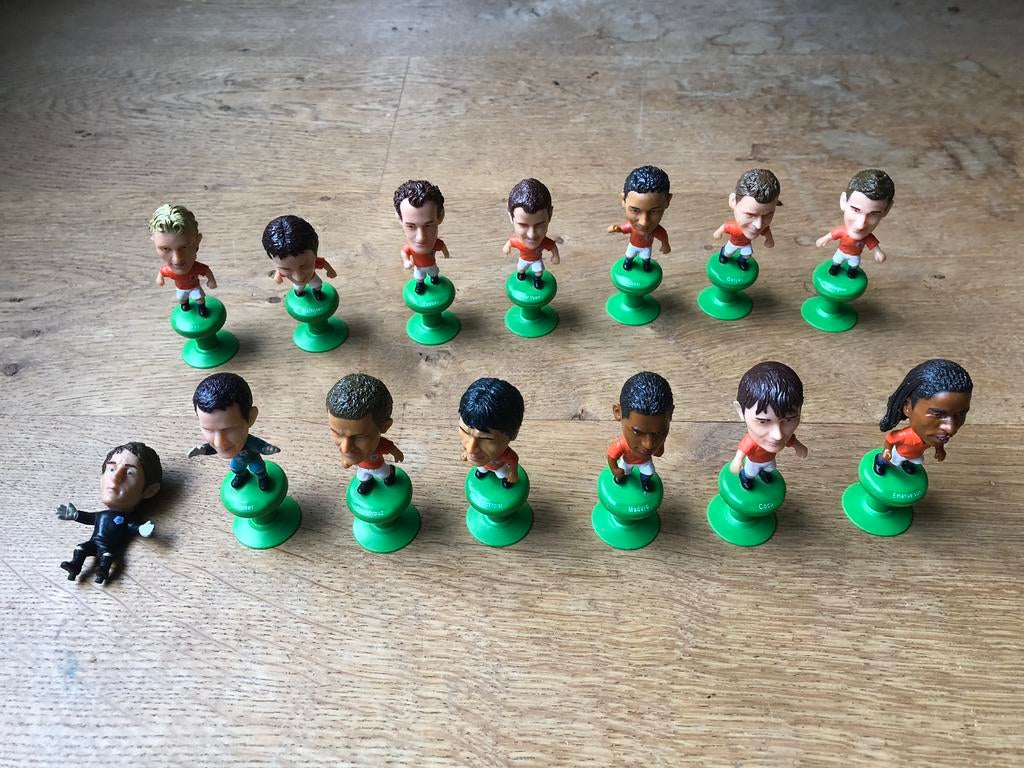 14 poppetjes van spelers Oranje WK 2006 (Bobblehead-stijl), Super de Boer, Ophalen of Verzenden