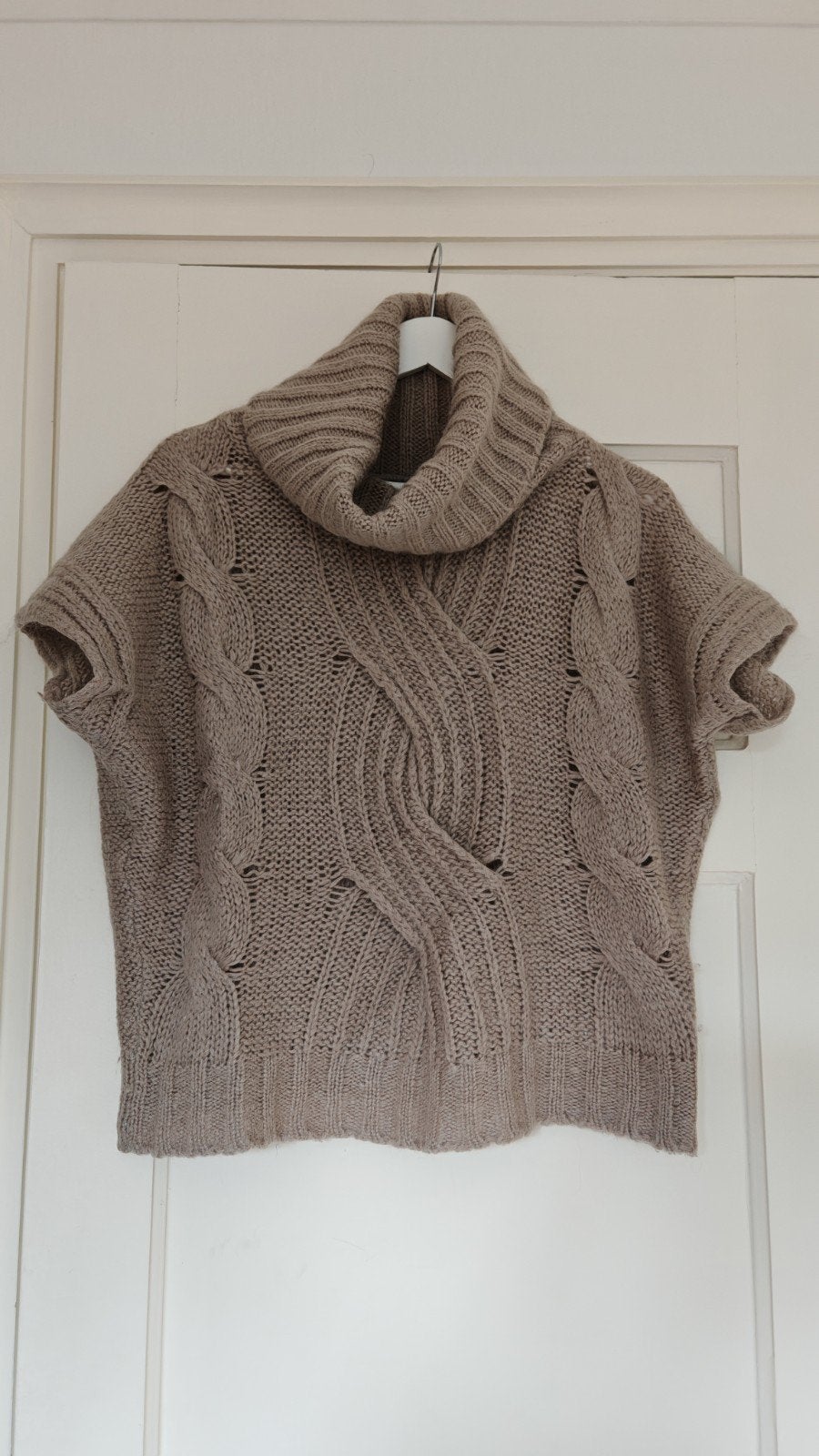 Beige trui met korte mouw van Benetton, maat M, Maat 38/40 (M), Benetton, Beige, Ophalen of Verzenden