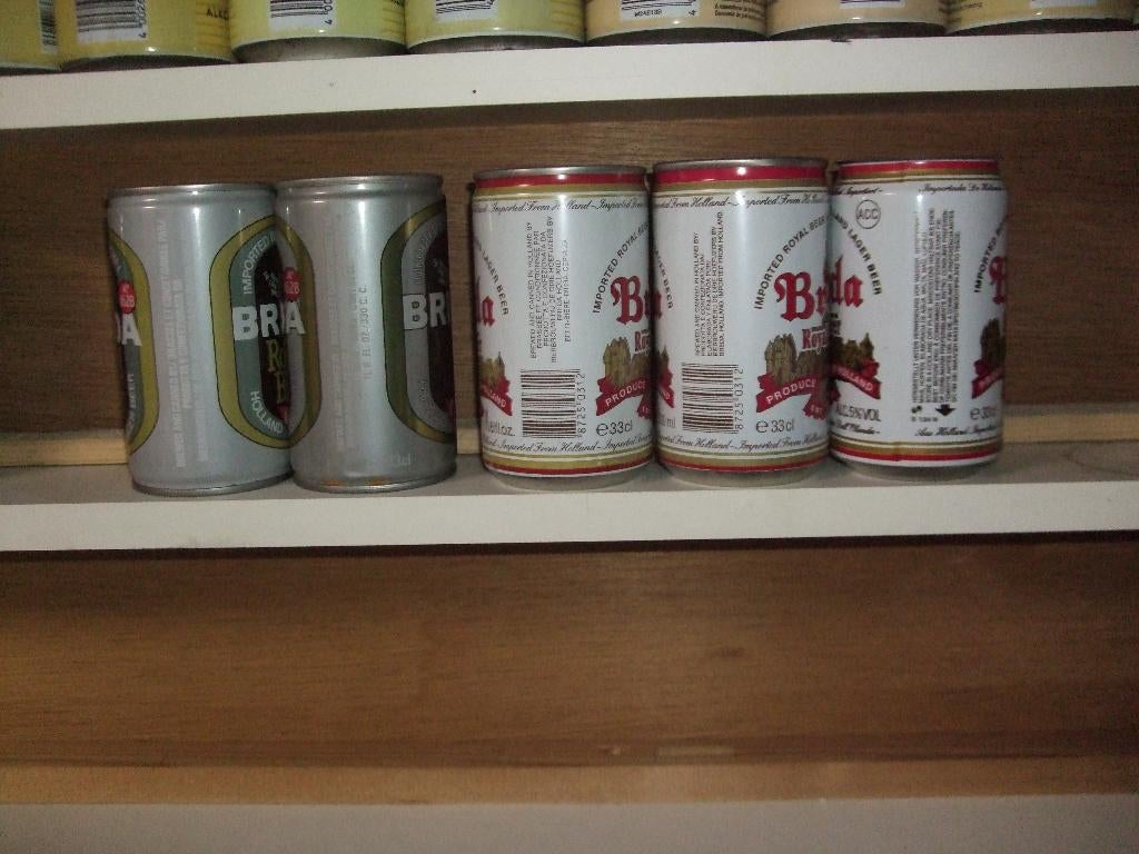 oude breda bierblikjes, Ophalen of Verzenden, Gebruikt, Overige typen, Overige merken