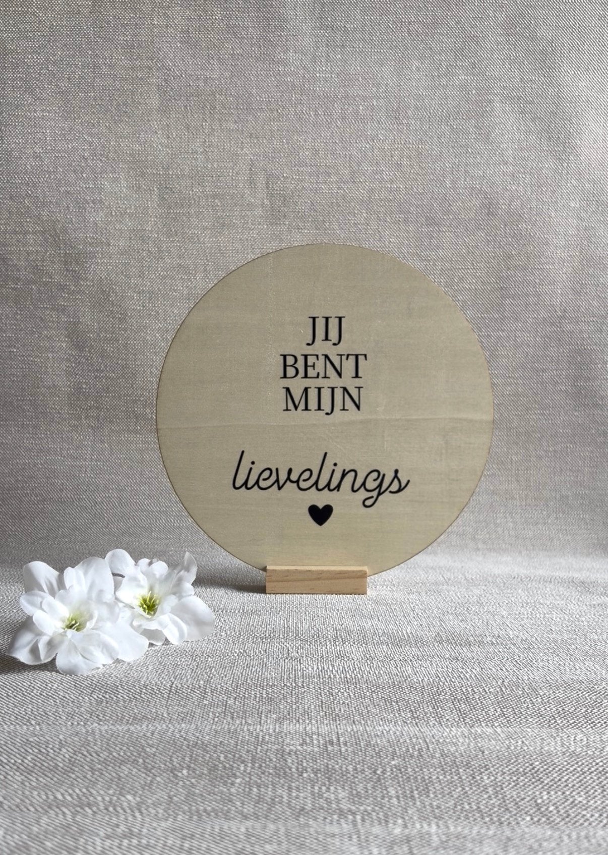 Houten bordje met tekst/afbeelding, Huis en Inrichting, Woonaccessoires | Tekstborden en Spreuken, 20 cm, Nieuw, Ophalen of Verzenden