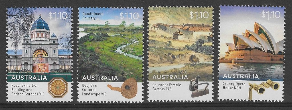 AUSTRALIE 2020, mi 5217/20 "World Heritage AU" postfris, Ophalen of Verzenden, Postfris