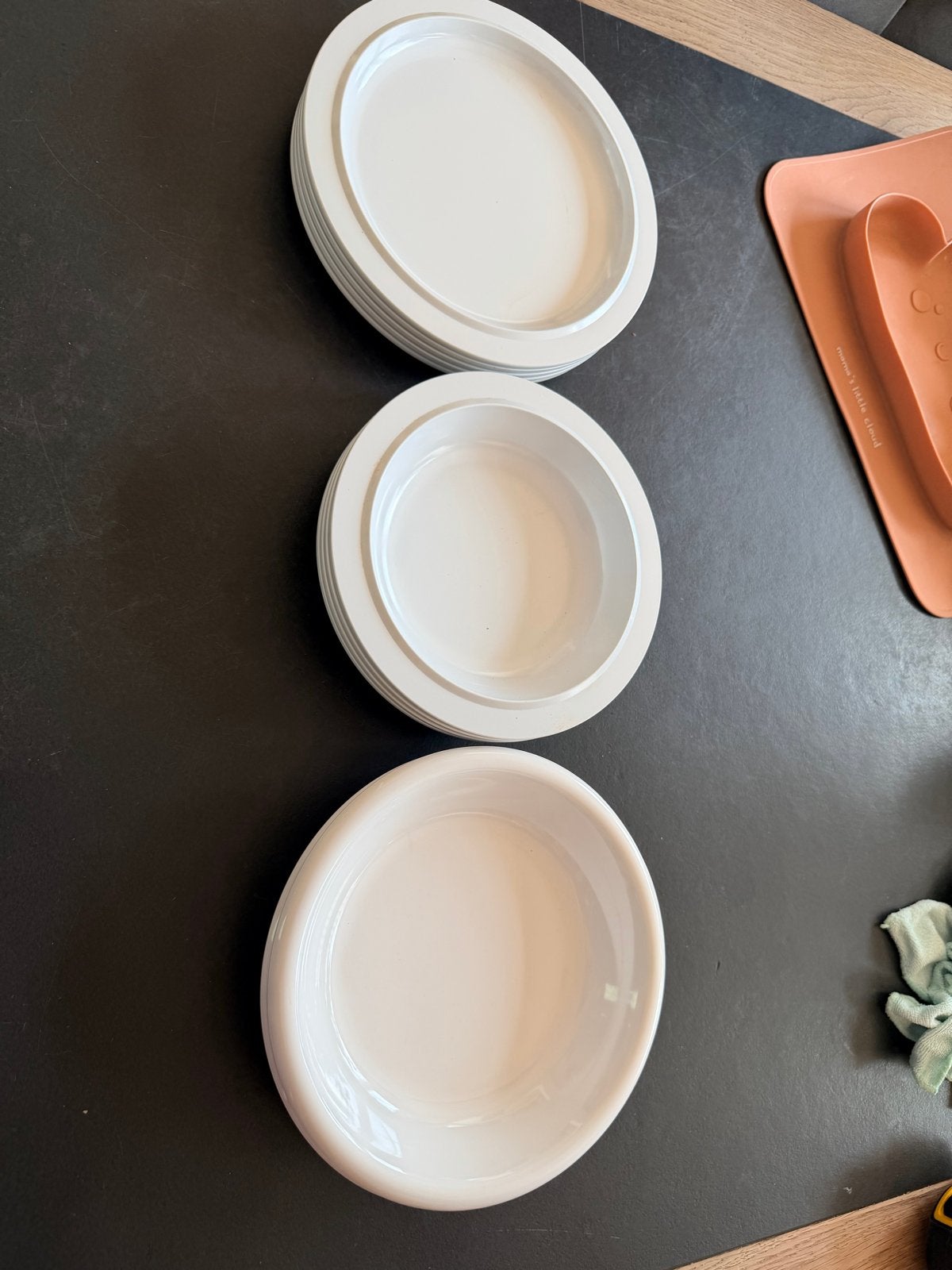 Mepal melamine borden en kommen - set van 5 ea, Kunststof, Gebruikt, Mepal, Ophalen of Verzenden