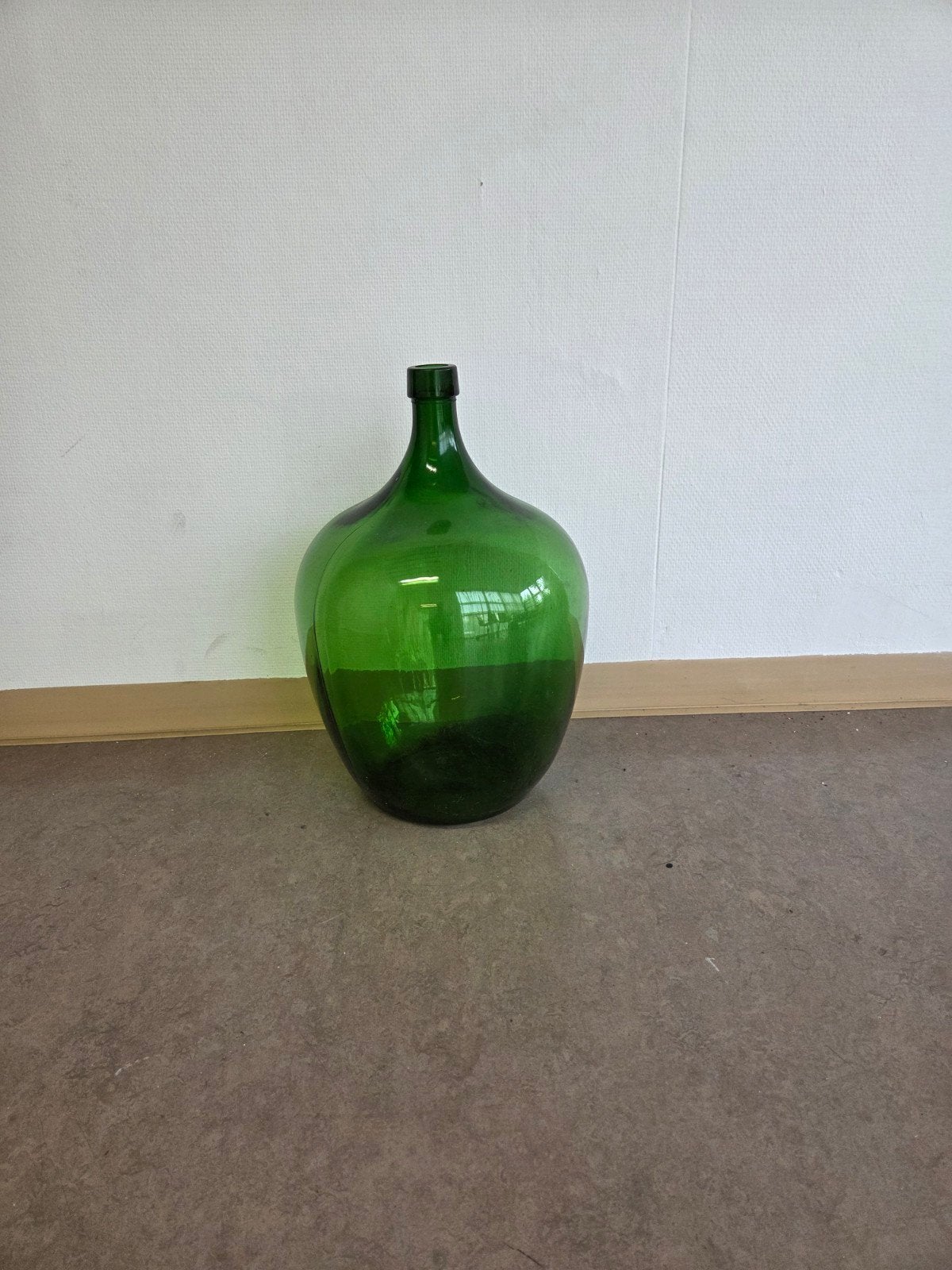 Grote groene glazen fles - Demijohn / Mandfles, Ophalen