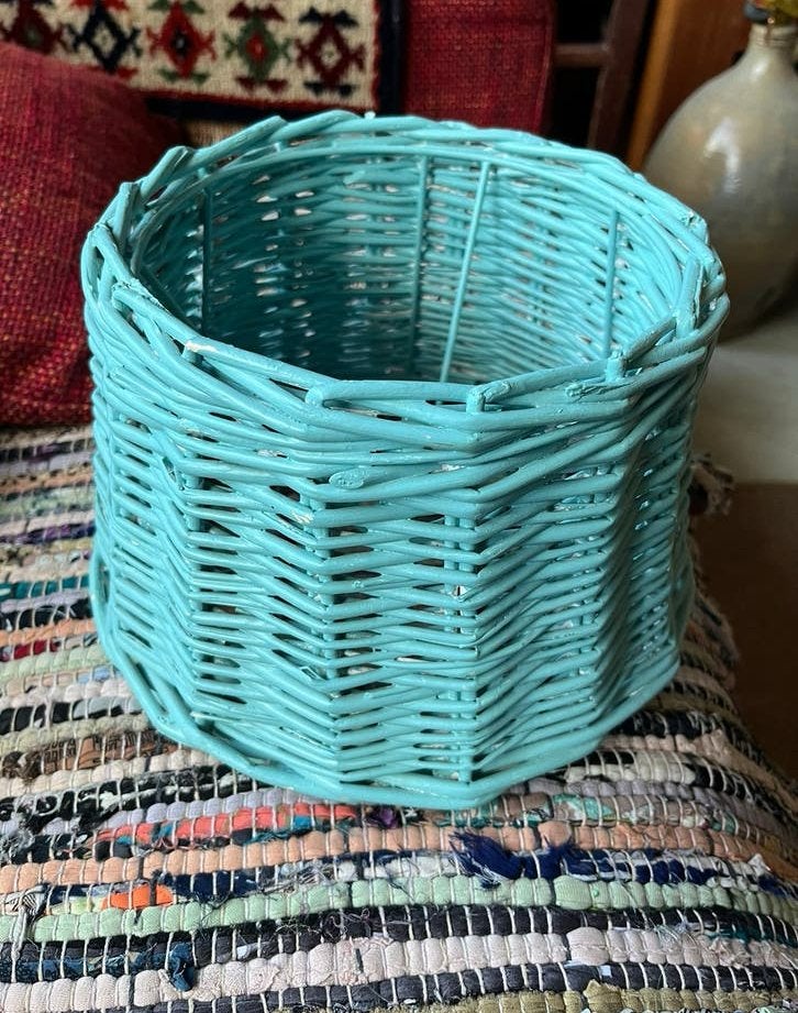 Vintage Rotan lampenkap, Ophalen of Verzenden, Gebruikt