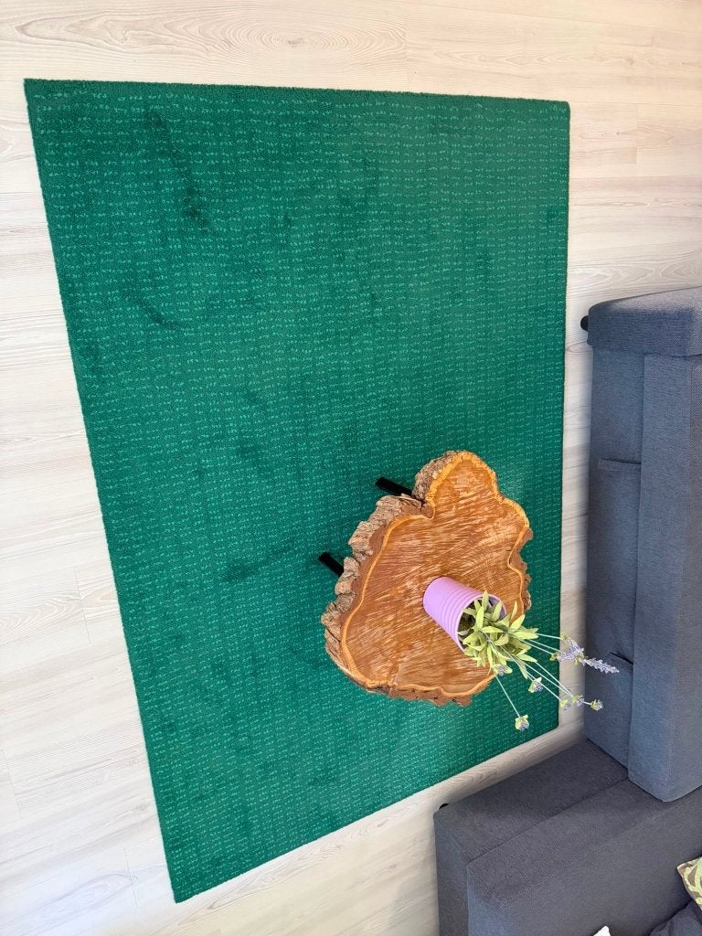 Lekker dik zacht GROEN vloerkleed. Heerlijk! 197 x 135 cm, 100 tot 150 cm, 200 cm of meer, Ophalen of Verzenden, Zo goed als nieuw