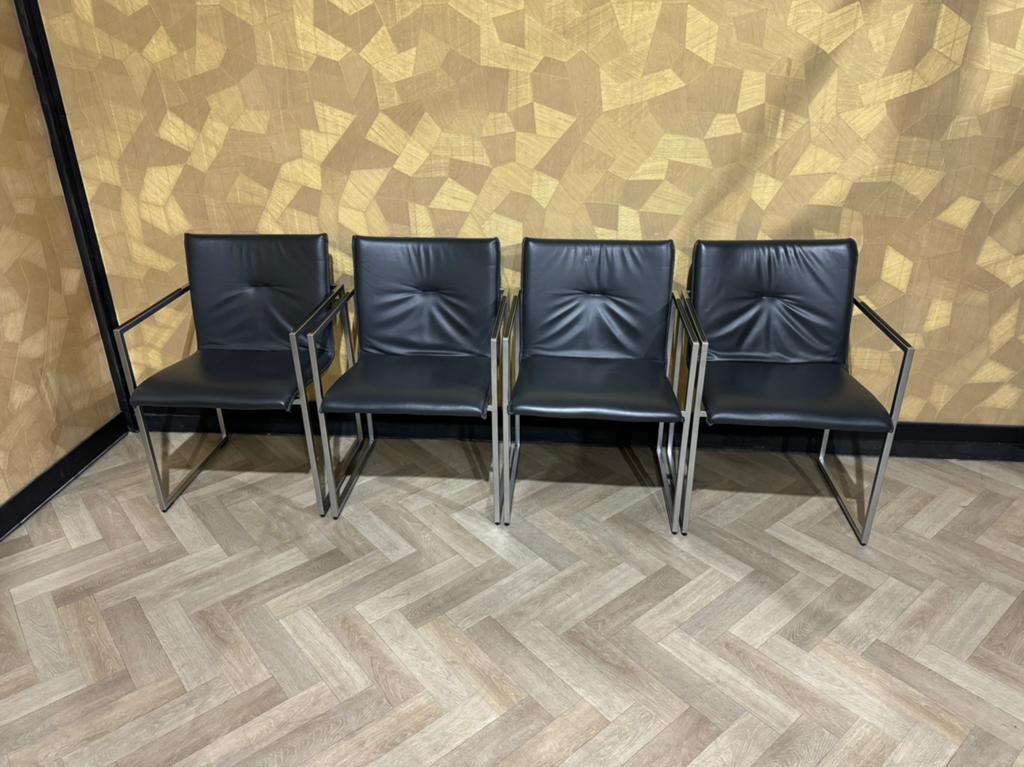 4x arco frame Xl zwart leder, Ophalen of Verzenden, Zo goed als nieuw, Zwart