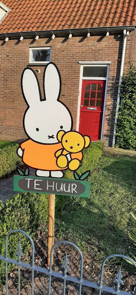 Oranje Geboortebord Nijntje te huur - Kraambord - €10 pw., Ophalen, Zo goed als nieuw, Geboorte of Huwelijk
