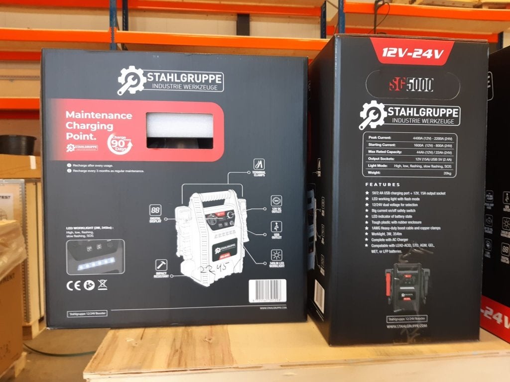 Stahlgruppe SG5000 12V-24V Acculader en Startbooster, Ophalen, Nieuw, Overige automerken