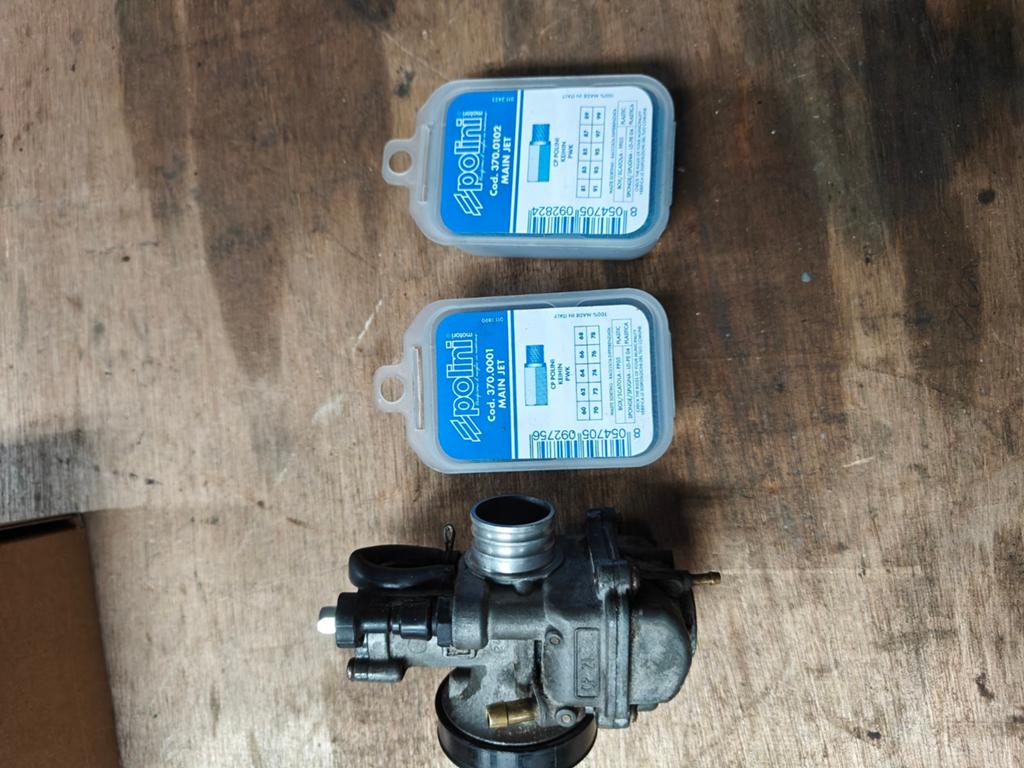 Polini cp21, polini 360 en sproeiers inlaat set, Ophalen, Carburateur