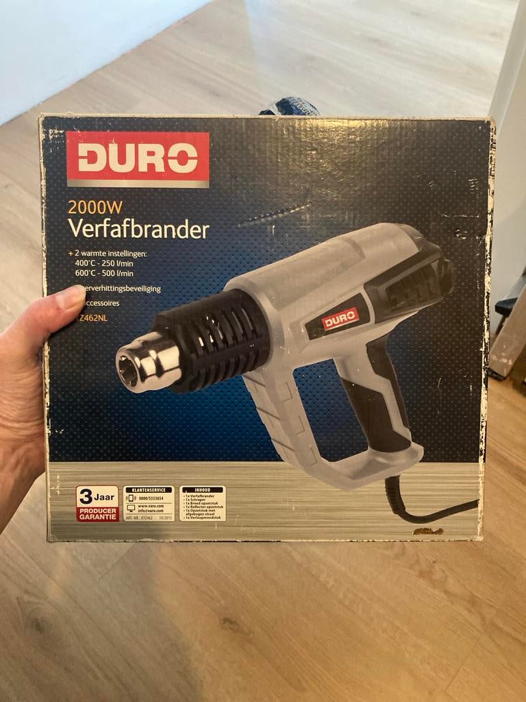 Duro Verfafbrander 2000W - Krachtige Hittepistool, Doe-het-zelf en Verbouw, Gereedschap | Handgereedschap, Ophalen of Verzenden