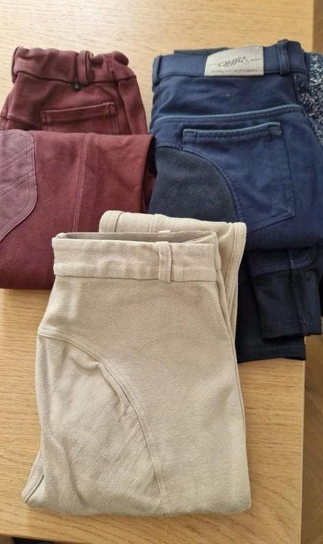 3 paardrijbroeken (1x maat 164,  2x maat XS), Gebruikt, Kinderen, Recreatie, Onderkleding