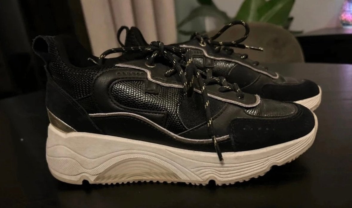 Cruyff sneakers zwart met goud, maat 36, Ophalen, Zo goed als nieuw, Zwart, Sneakers of Gympen