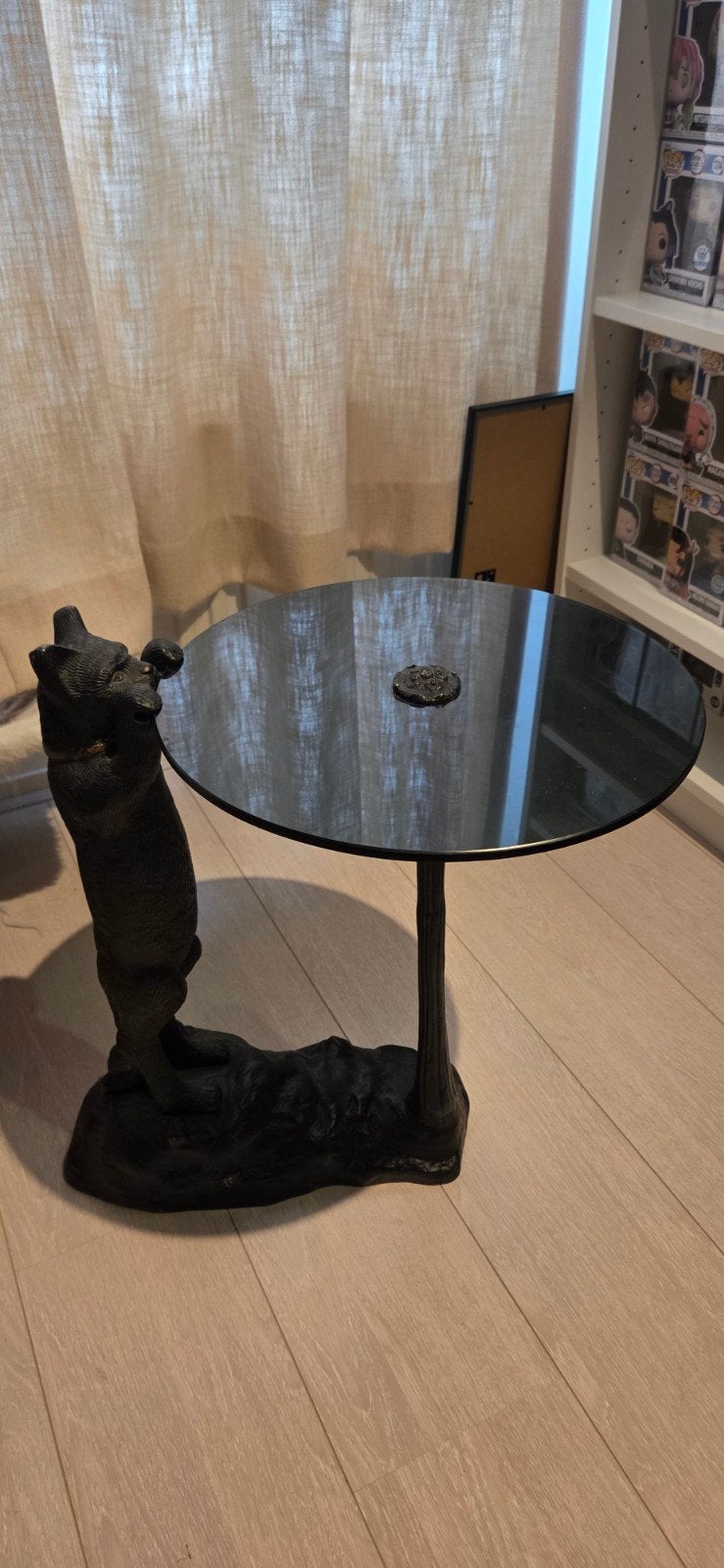 Bold Monkey Bijzettafel 'No Girlfriend No Surrender', Huis en Inrichting, Minder dan 55 cm, Gebruikt, Metaal of Aluminium, Rond