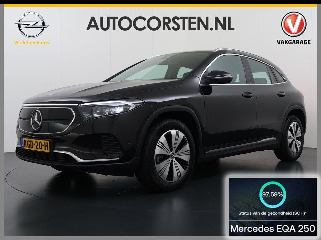 Mercedes-Benz EQA 250 SOH 97% Navi Camera 1/2 Leer High-Perf, Auto's, Mercedes-Benz, 1940 kg, Gebruikt, 190 pk, Zwart