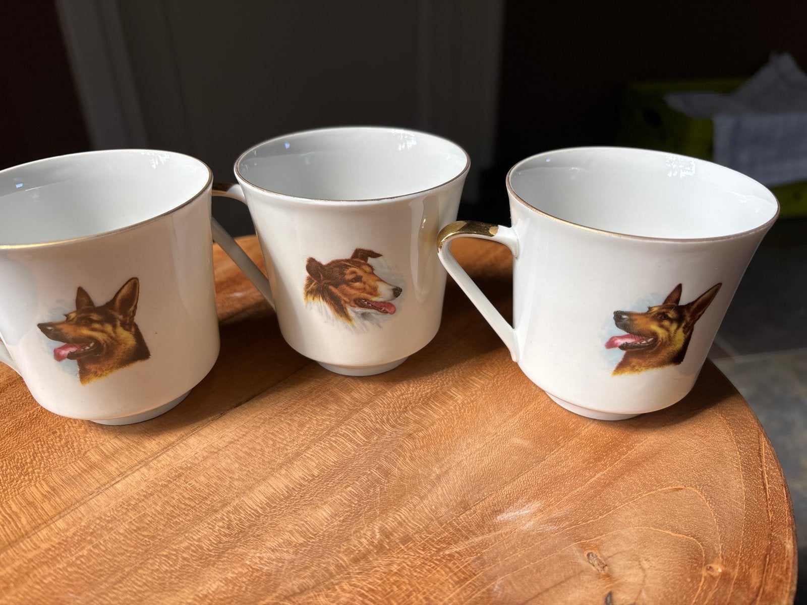 Set van 3 vintage Tirschenreuth Bavaria hondenkoppen, Ophalen of Verzenden