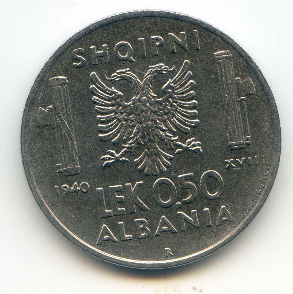 Albanië (Italië) 1/2 Lek 1940 PR-, Verzenden, Italië
