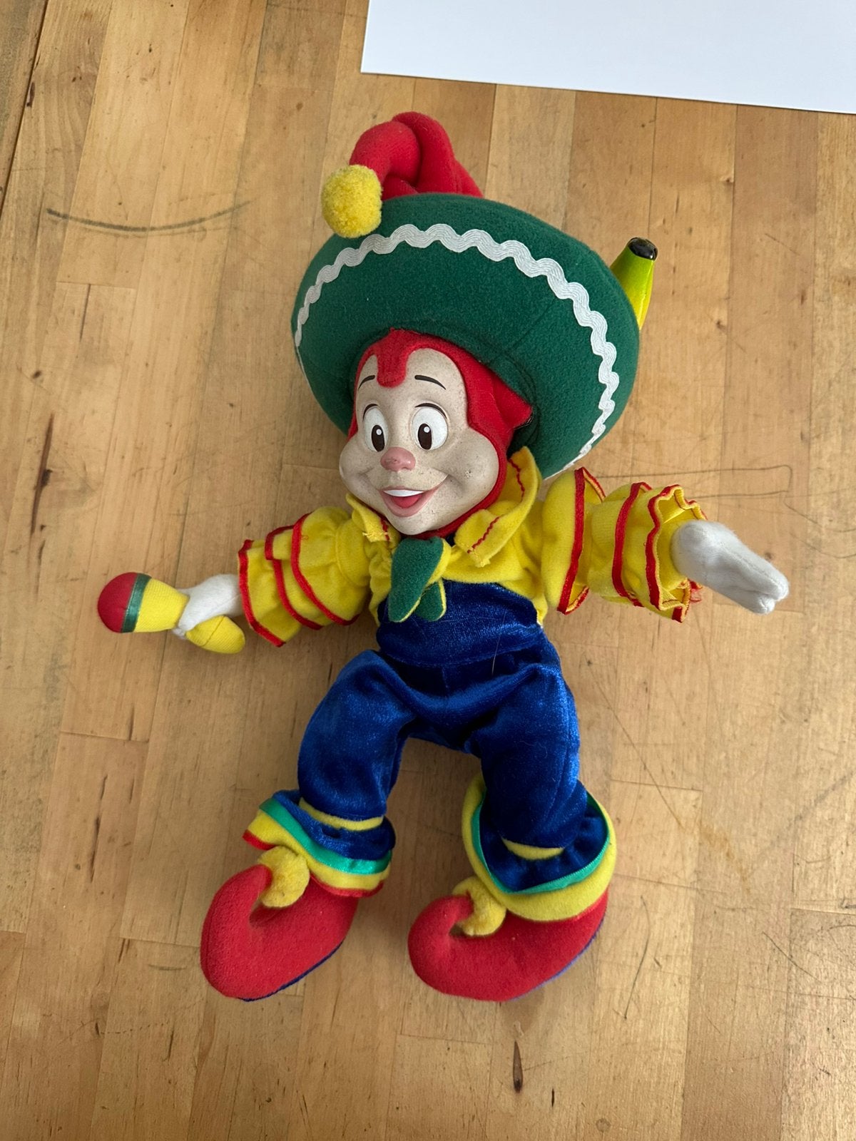 Efteling Pardoes knuffel/pop 40 cm – vintage, Ophalen of Verzenden, Zo goed als nieuw, Beeldje of Poppetje