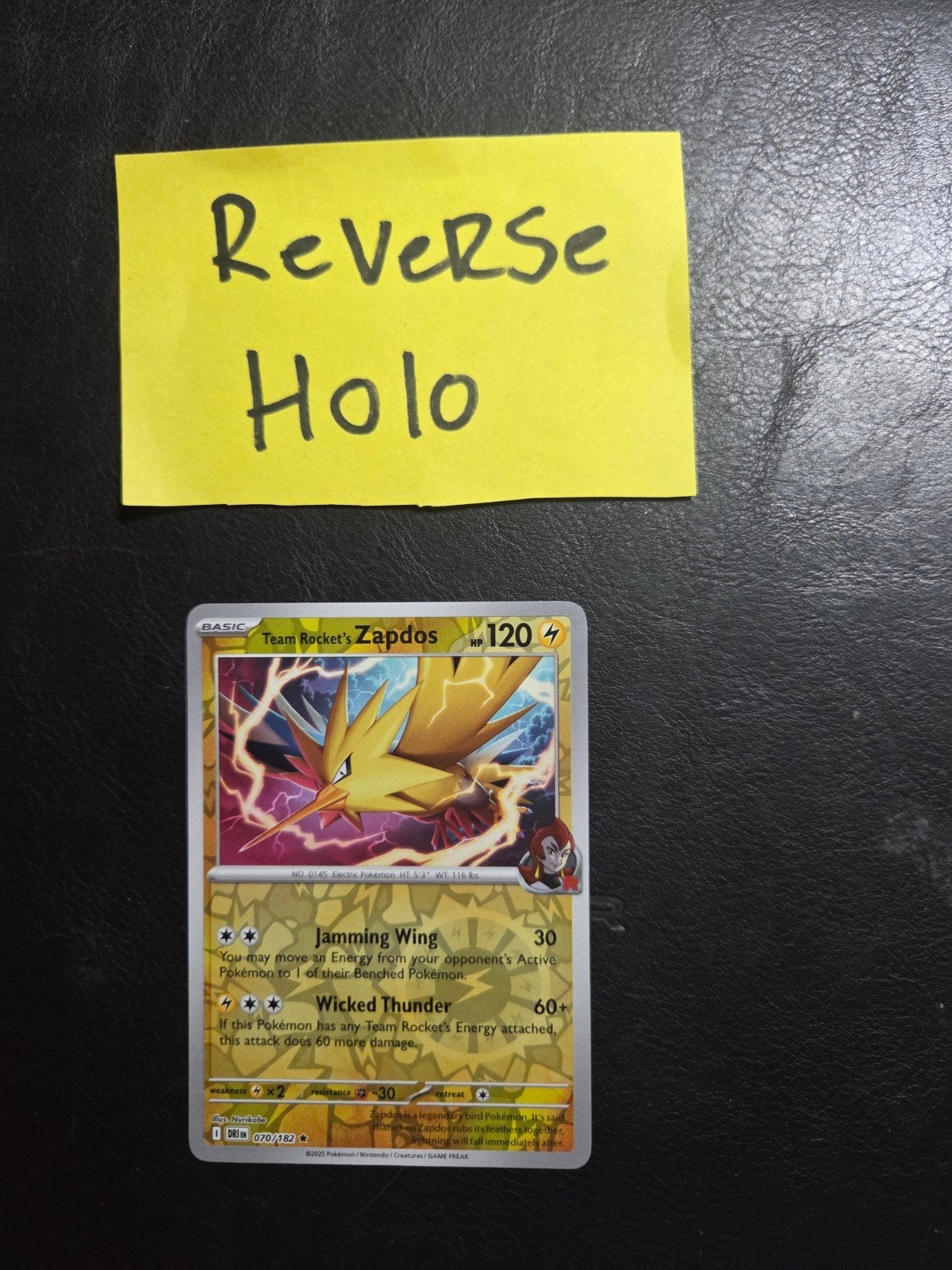 Team rocket's zapdos 070/182 Destined rivals, Ophalen of Verzenden, Zo goed als nieuw