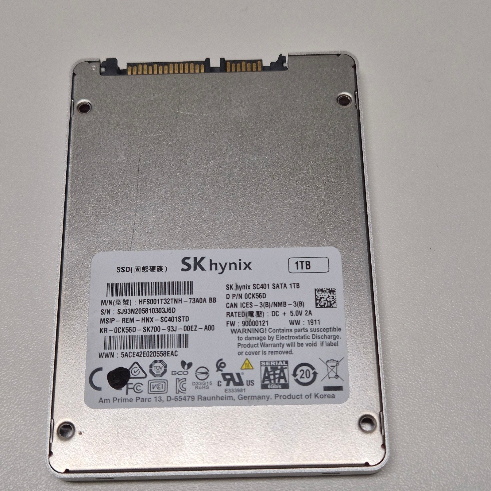 SK HYnix 1TB 2,5" Sata, Computers en Software, Intern, Gebruikt, Verzenden, 1TB