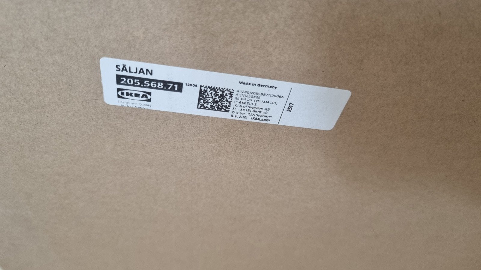 IKEA SÄLJAN Werkblad - Lichtgrijs Mineraalpatroon, Overige materialen, Modern, Scandinavisch, Nieuw, 150 tot 200 cm