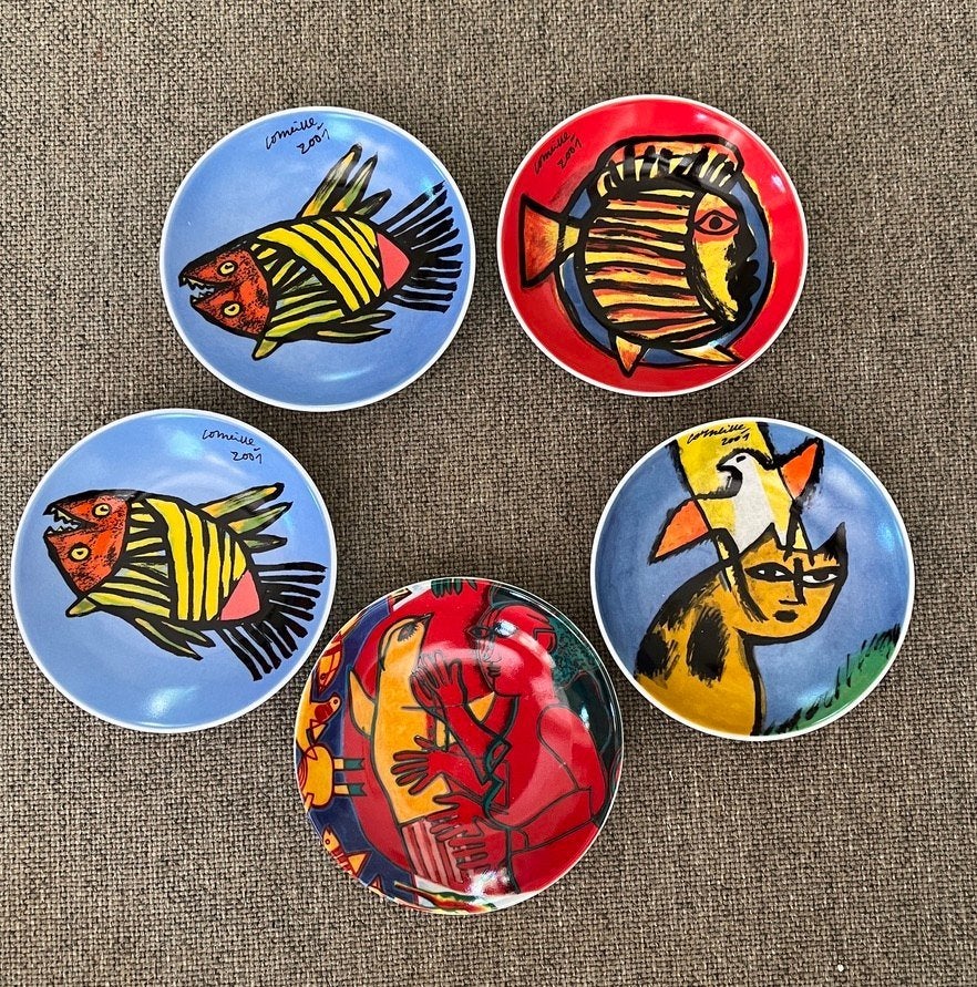 Vijf kommetjes met Corneille decoratie, Ophalen of Verzenden, Zo goed als nieuw, Overige stijlen, Kom(men)