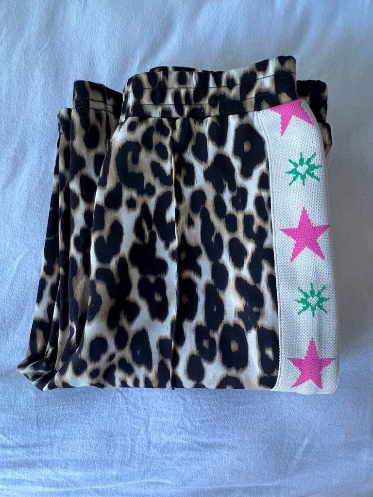 Shoeby Panterprint Broek met Sterren Zijstreep, Kleding | Dames, Bruin, Ophalen of Verzenden, Zo goed als nieuw, Maat 34 (XS) of kleiner
