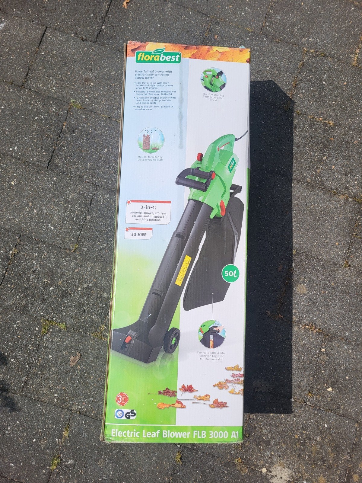 Florabest Bladzuiger / Bladblazer 3-in-1 (3000W), Tuin en Terras, Bladblazers, Ophalen, Elektrisch, Met opvangzak