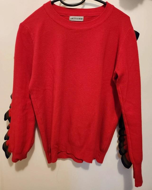 Trui, kleur rood, maat M, merk Laetitia me, Maat 38/40 (M), Laetitia me, Ophalen of Verzenden, Zo goed als nieuw