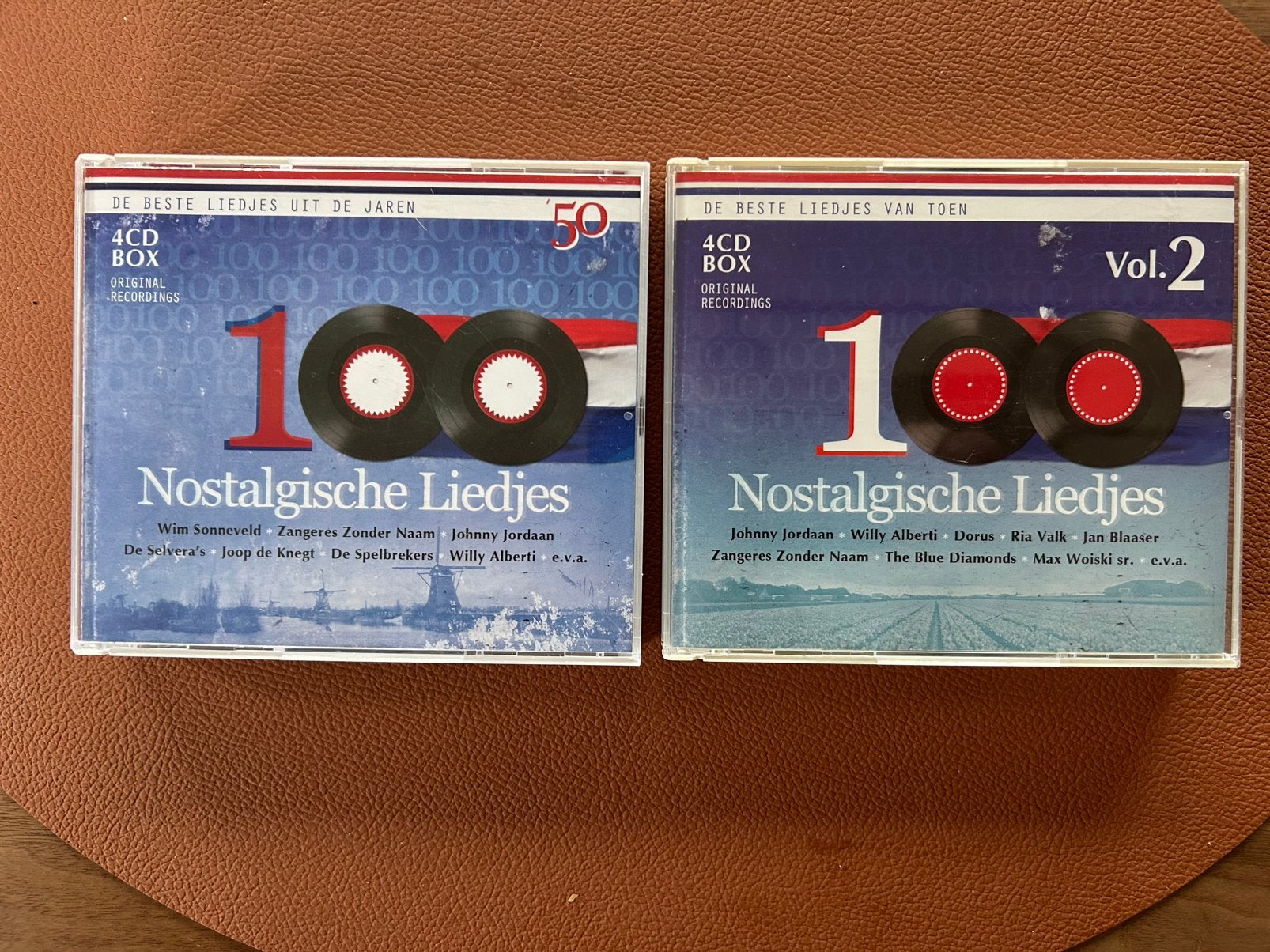 200 Nostalgische hits - 2 x 4 cd's - 200 nederlandse hits !, Ophalen of Verzenden, Zo goed als nieuw, Pop, Boxset