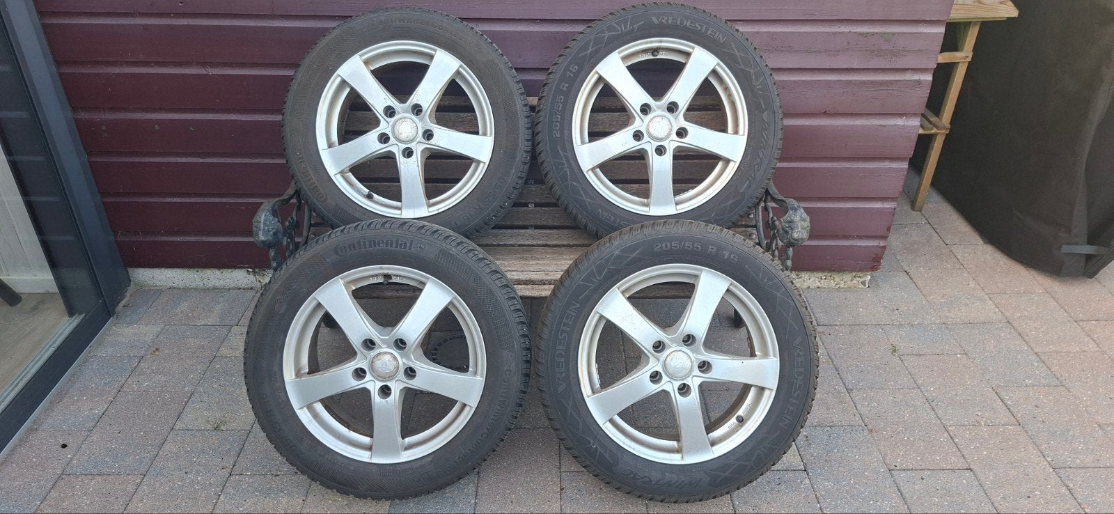 Winterbanden met aluminium velgen, Ophalen, 16 inch, Banden en Velgen, 205 mm