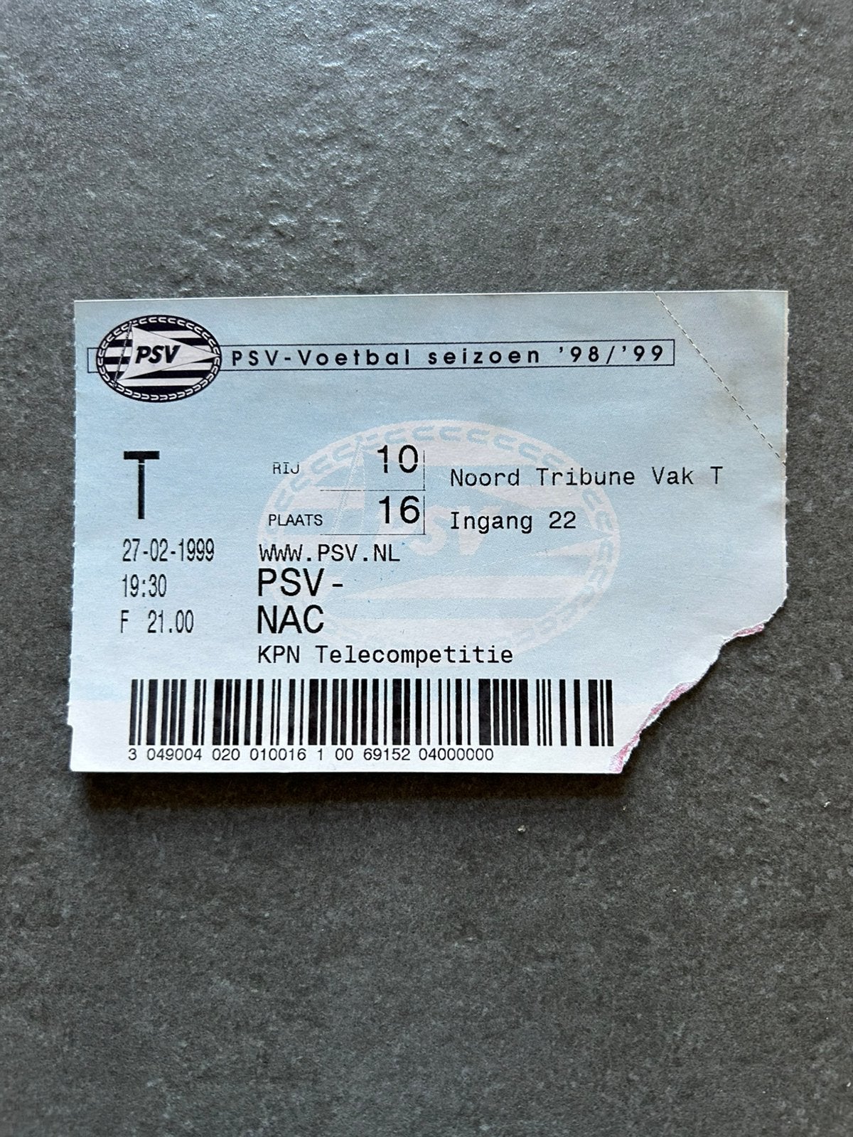 PSV - NAC ticket, Ophalen of Verzenden, Gebruikt, PSV, Overige typen
