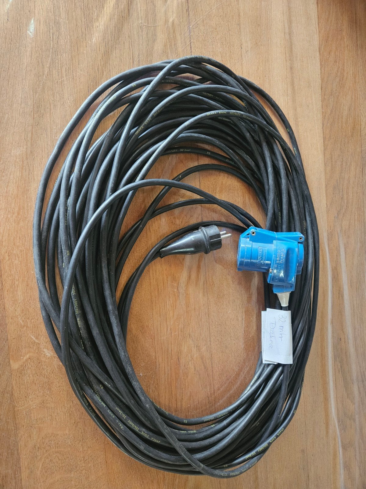 Verlengkabel aansluitsnoer CEE schuko stekker, Ophalen of Verzenden, Gebruikt