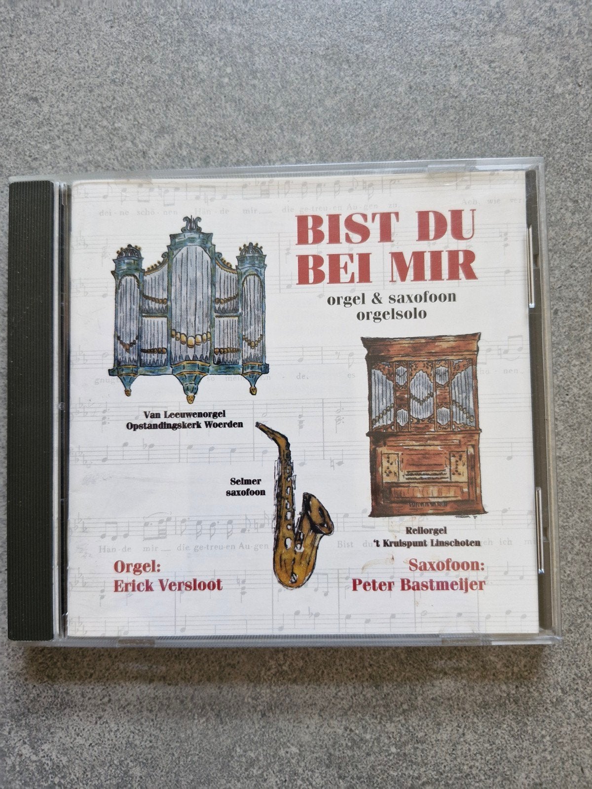 CD: Bist Du Bei Mir - Orgel & Saxofoon (Erick Versloot), Inclusief boekje, Ophalen of Verzenden, Zo goed als nieuw, Album