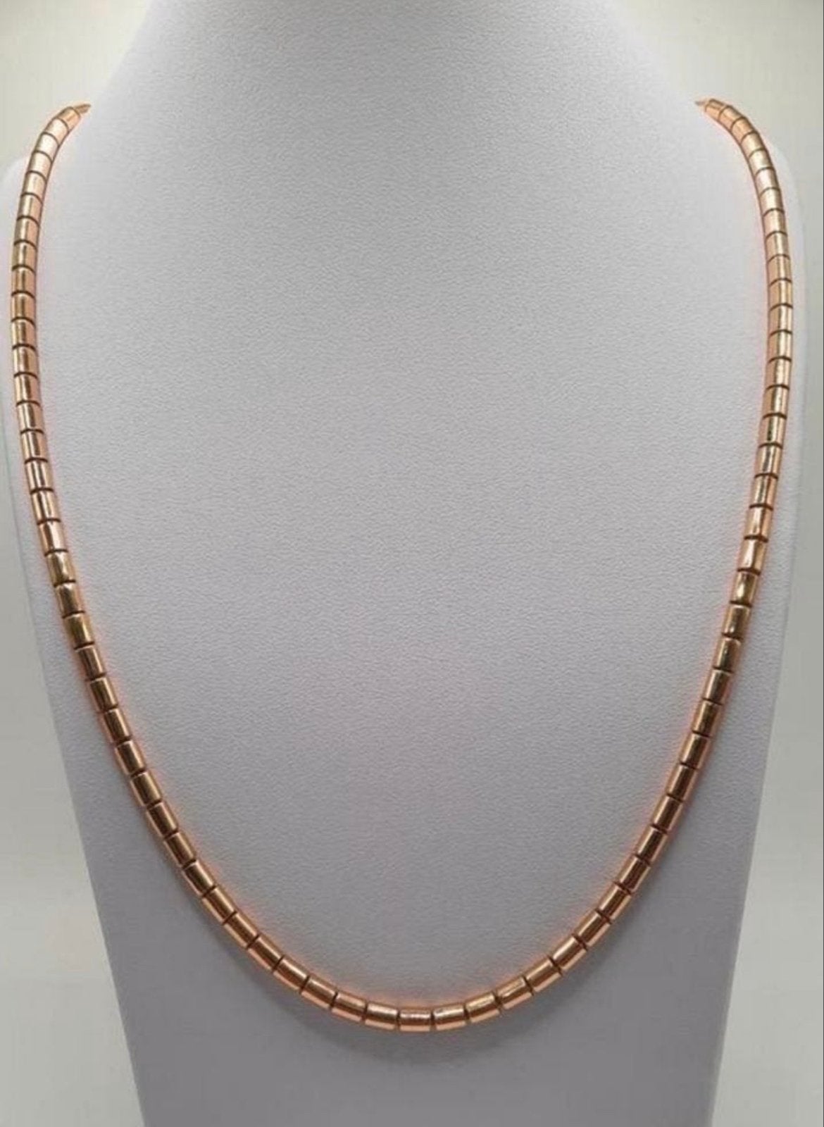 Koperkleurige kralenketting - Nieuw