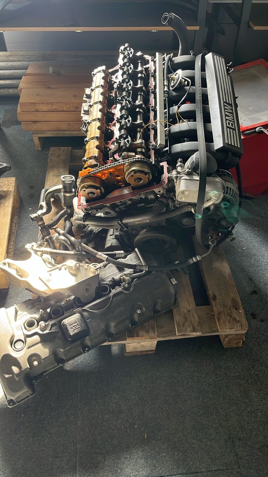 BMW N52B30 Motorblok met defecte kop (onderdelen), Auto-onderdelen, Ophalen, Gebruikt, BMW